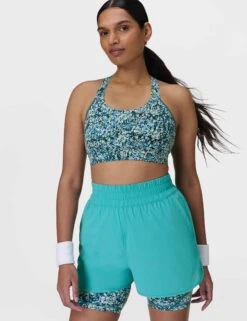 Sweaty Betty Relay Shell Shorts - Ripple Blue -The Sports Edit Store sweaty betty relay shell shorts ripple blue sb8805 8