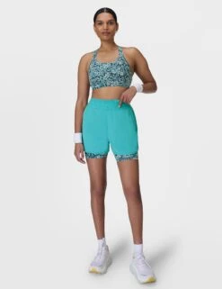 Sweaty Betty Relay Shell Shorts - Ripple Blue -The Sports Edit Store sweaty betty relay shell shorts ripple blue sb8805 9