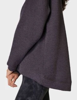 Sweaty Betty Restful Boucle Half Zip Sweatshirt - Urban Grey 9 Sweaty Betty Restful Boucle Half Zip Sweatshirt - Urban Grey -The Sports Edit Store sweaty betty restful boucle half zip sweatshirt urban grey sb8089 3