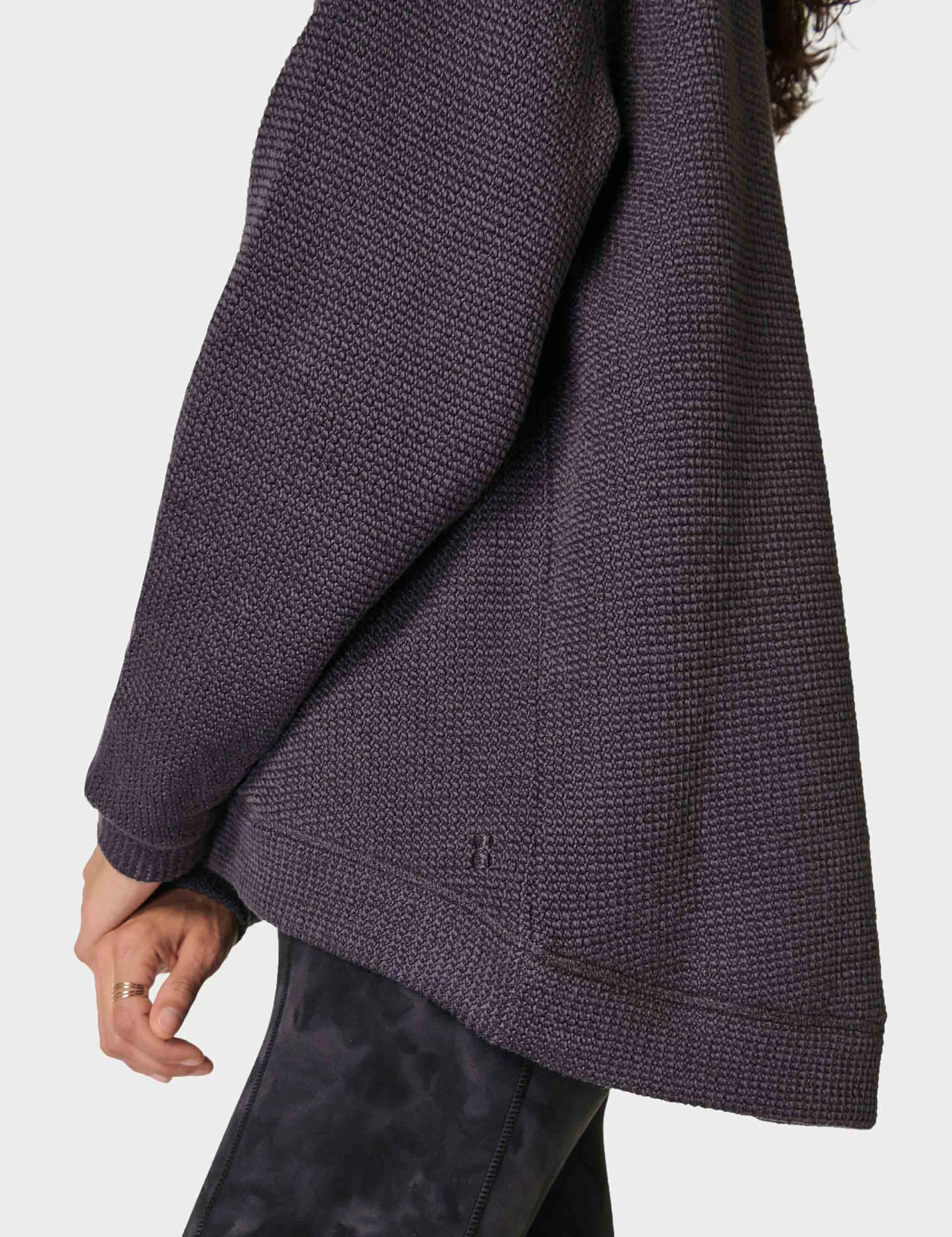 Sweaty Betty Restful Boucle Half Zip Sweatshirt - Urban Grey 6 Sweaty Betty Restful Boucle Half Zip Sweatshirt - Urban Grey - Image 4