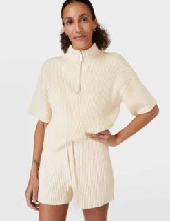 Sweaty Betty Retreat Rib Short - Studio White 11 Sweaty Betty Retreat Rib Short - Studio White -The Sports Edit Store sweaty betty retreat rib short studio white sb9760 5