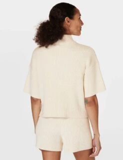 Sweaty Betty Retreat Rib Sweater - Studio White -The Sports Edit Store sweaty betty retreat rib sweater studio white sb9755 5