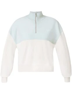 Sweaty Betty Revive Crop Half Zip - Day Break Blue Lily White -The Sports Edit Store sweaty betty revive crop half zip day break lily white sb9943c 7