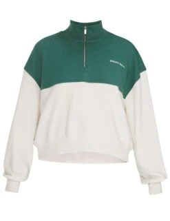 Sweaty Betty Revive Crop Half Zip - Glade Green Colour Block -The Sports Edit Store sweaty betty revive crop half zip glade green colour block sb9943 6