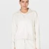 Sweaty Betty Revive Rib Half Zip Pullover - Lily White -The Sports Edit Store sweaty betty revive rib half zip pullover lily white SB8937 27C 1