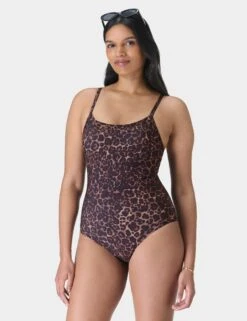 Sweaty Betty Riviera Swimsuit - Blue Pop Wild Leopard Print -The Sports Edit Store sweaty betty riviera swimsuit blue pop wild leopard sb10157 4