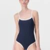 Sweaty Betty Riviera Swimsuit - Navy Blue/Lily White 2 Sweaty Betty Riviera Swimsuit - Navy Blue/Lily White -The Sports Edit Store sweaty betty riviera swimsuit navy blue lily white sb10157 1