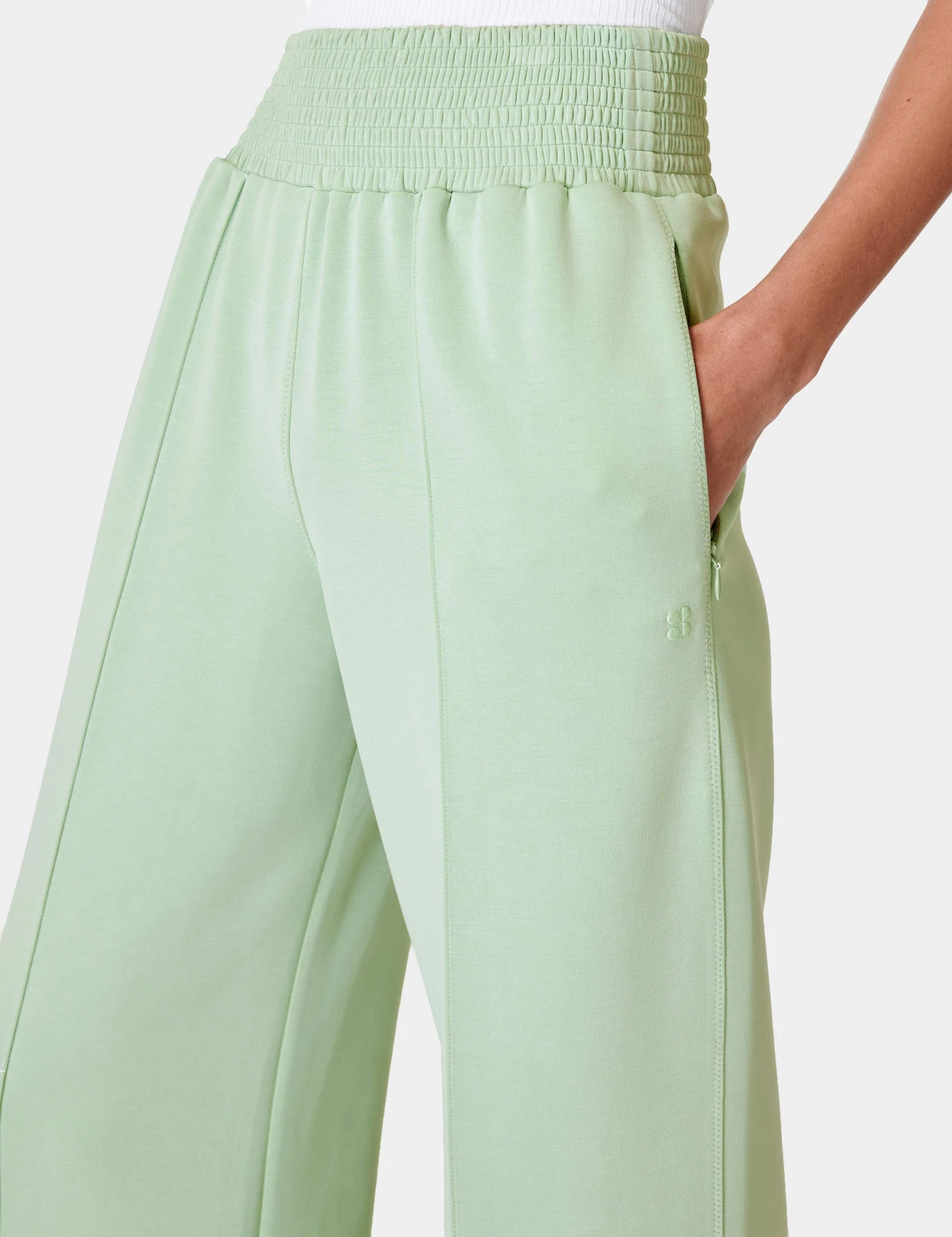 Sweaty Betty Sand Wash Cloud Weight Track Trousers - Butter Green 5 Sweaty Betty Sand Wash Cloud Weight Track Trousers - Butter Green - Image 3