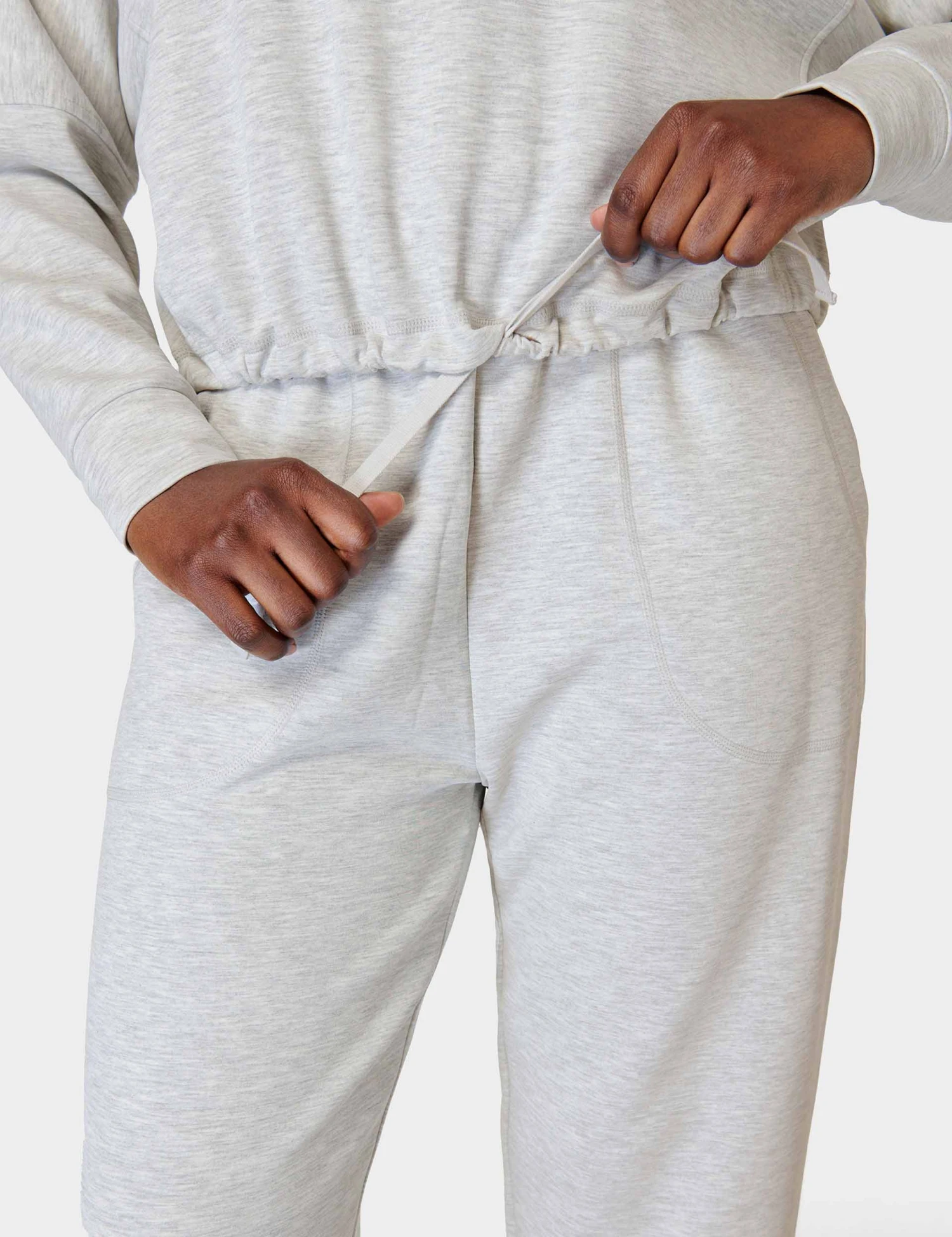 Sweaty Betty Sand Wash Funnel Neck Half Zip - Ice Grey Marl 7 Sweaty Betty Sand Wash Funnel Neck Half Zip - Ice Grey Marl - Image 5