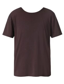 Sweaty Betty Soft Flow Strappy Back Boxy Tee - Sable Brown -The Sports Edit Store sweaty betty soft flow strappy back boxy tee sable brown sb10135 5