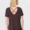 Sweaty Betty Soft Flow Strappy Back Boxy Tee - Sable Brown 1 Sweaty Betty Soft Flow Strappy Back Boxy Tee - Sable Brown -The Sports Edit Store sweaty betty soft flow strappy back boxy tee sable brown sb10135 8