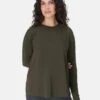 Sweaty Betty Soft Flow Studio Long Sleeve Top - Nori Green -The Sports Edit Store sweaty betty soft flow studio long sleeve top nori green sb10389 1