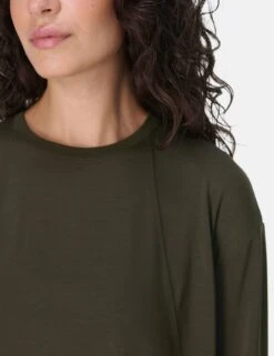 Sweaty Betty Soft Flow Studio Long Sleeve Top - Nori Green -The Sports Edit Store sweaty betty soft flow studio long sleeve top nori green sb10389 2