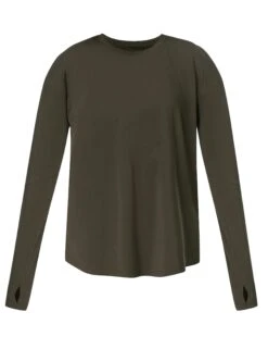 Sweaty Betty Soft Flow Studio Long Sleeve Top - Nori Green -The Sports Edit Store sweaty betty soft flow studio long sleeve top nori green sb10389 5