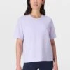 Sweaty Betty Soft Flow Studio T-Shirt - Heather Purple -The Sports Edit Store sweaty betty soft flow studio t shirt heather purple sb9667 1