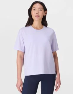 Sweaty Betty Soft Flow Studio T-Shirt - Heather Purple