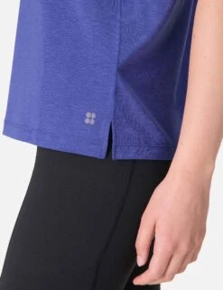 Sweaty Betty Soft Flow Studio Vest - Rich Blue -The Sports Edit Store sweaty betty soft flow studio vest rich blue sb9666 3