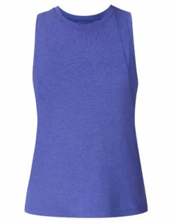 Sweaty Betty Soft Flow Studio Vest - Rich Blue -The Sports Edit Store sweaty betty soft flow studio vest rich blue sb9666 5