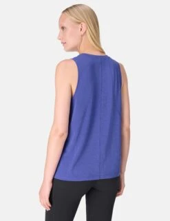 Sweaty Betty Soft Flow Studio Vest - Rich Blue -The Sports Edit Store sweaty betty soft flow studio vest rich blue sb9666 8