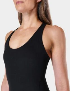Sweaty Betty Soft Sculpt Sleek Racerback Tank - Black -The Sports Edit Store sweaty betty soft sculpt sleek racerback tank black sb9301 3