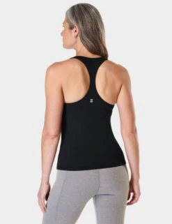 Sweaty Betty Soft Sculpt Sleek Racerback Tank - Black -The Sports Edit Store sweaty betty soft sculpt sleek racerback tank black sb9301 6