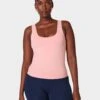 Sweaty Betty Softly Seamless Vest in Soft Pink -The Sports Edit Store sweaty betty softly seamless vest soft pink sb9406 1