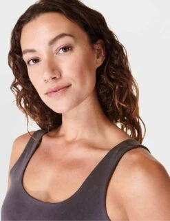 Sweaty Betty Softly Seamless Vest - Urban Grey -The Sports Edit Store sweaty betty softly seamless vest urban grey sb9406 3