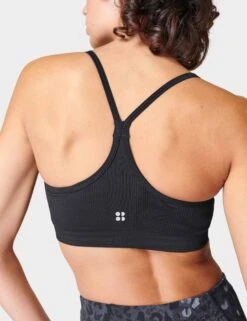 Sweaty Betty Spirit Restored Yoga Bra - Black -The Sports Edit Store sweaty betty spirit restored yoga bra black sb8402 2