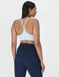 Sweaty Betty Spirit Restored Yoga Bra - Day Break Blue -The Sports Edit Store sweaty betty spirit restored yoga bra day break blue sb9610 2
