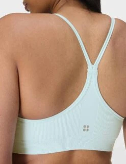 Sweaty Betty Spirit Restored Yoga Bra - Day Break Blue -The Sports Edit Store sweaty betty spirit restored yoga bra day break blue sb9610 4