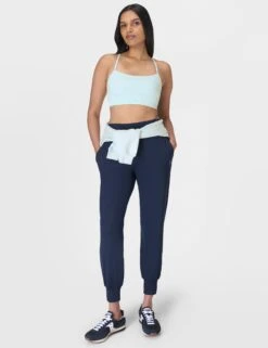 Sweaty Betty Spirit Restored Yoga Bra - Day Break Blue -The Sports Edit Store sweaty betty spirit restored yoga bra day break blue sb9610 6