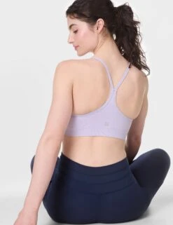 Sweaty Betty Spirit Restored Yoga Bra - Heather Purple -The Sports Edit Store sweaty betty spirit restored yoga bra heather purple sb9610 5