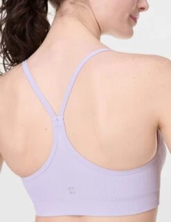 Sweaty Betty Spirit Restored Yoga Bra - Heather Purple -The Sports Edit Store sweaty betty spirit restored yoga bra heather purple sb9610 7