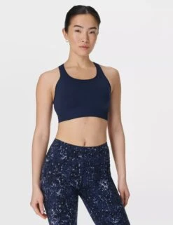 Sweaty Betty Stamina Seamless Sports Bra - Navy Blue