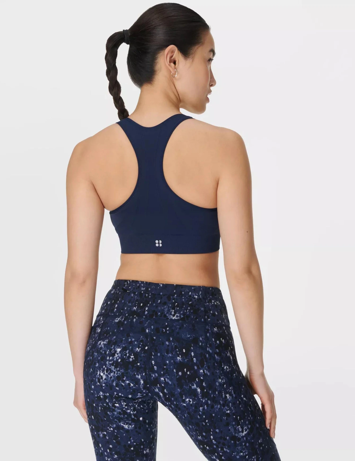 Sweaty Betty Stamina Seamless Sports Bra - Navy Blue 4 Sweaty Betty Stamina Seamless Sports Bra - Navy Blue - Image 2