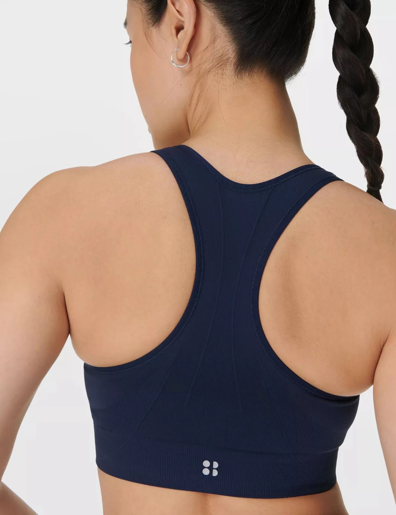Sweaty Betty Stamina Seamless Sports Bra - Navy Blue 6 Sweaty Betty Stamina Seamless Sports Bra - Navy Blue - Image 4