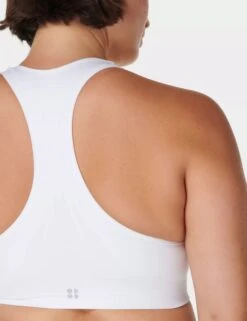 Sweaty Betty Stamina Seamless Sports Bra - White -The Sports Edit Store sweaty betty stamina seamless sports bra white sb10260 4