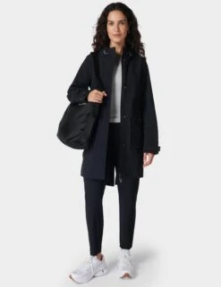 Sweaty Betty Stride Waterproof Parka - Black -The Sports Edit Store sweaty betty stride waterproof parka black sb4932 8
