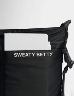 Sweaty Betty Strive Tote - Black Nylon Canvas Gym Bag -The Sports Edit Store sweaty betty strive tote black sb9707 8