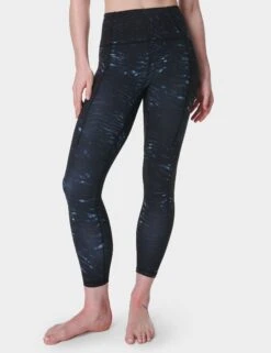 Sweaty Betty Super Soft 7/8 Yoga Leggings - Blue Tundra Tiger Print