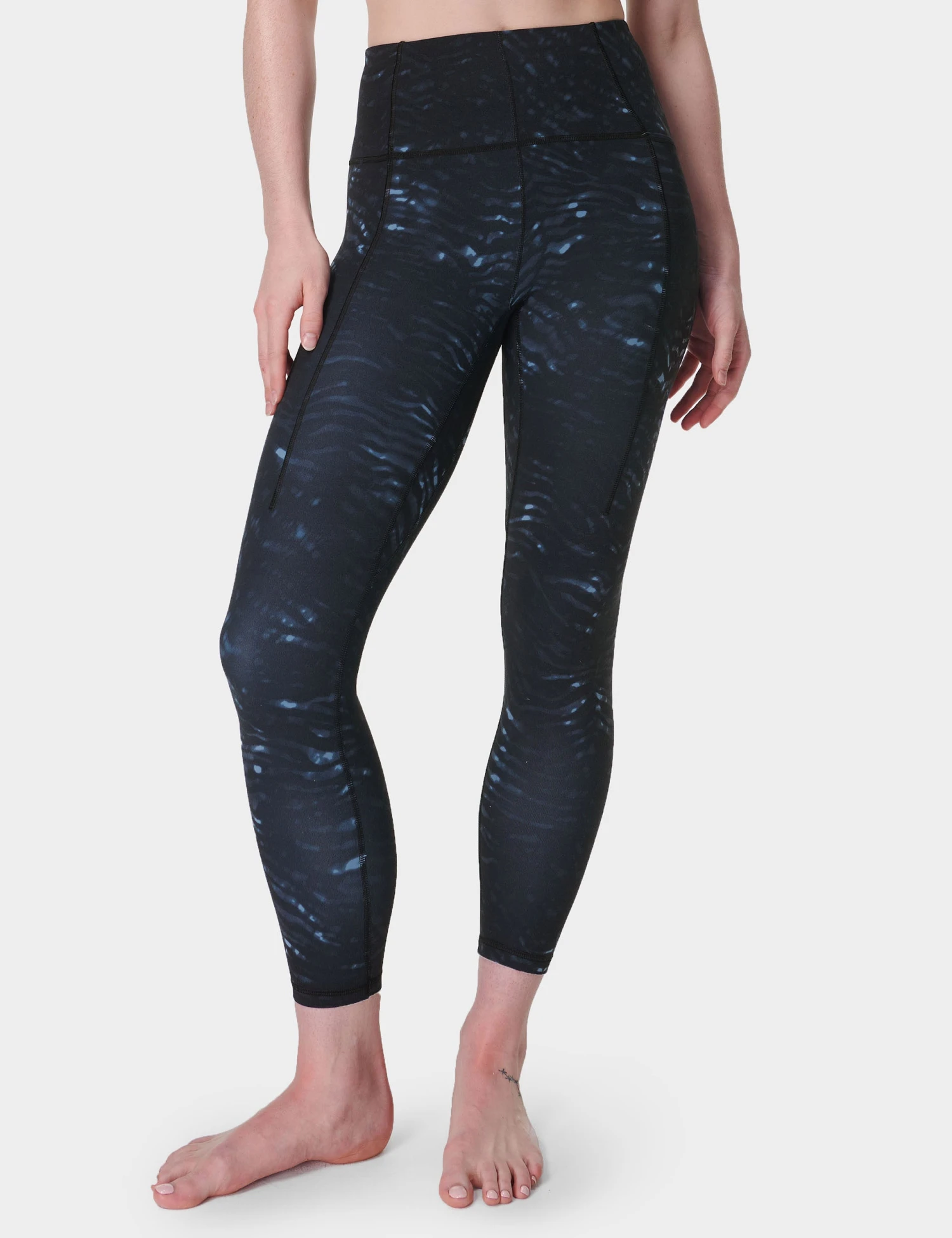 Sweaty Betty Super Soft 7/8 Yoga Leggings - Blue Tundra Tiger Print 3 Sweaty Betty Super Soft 7/8 Yoga Leggings - Blue Tundra Tiger Print