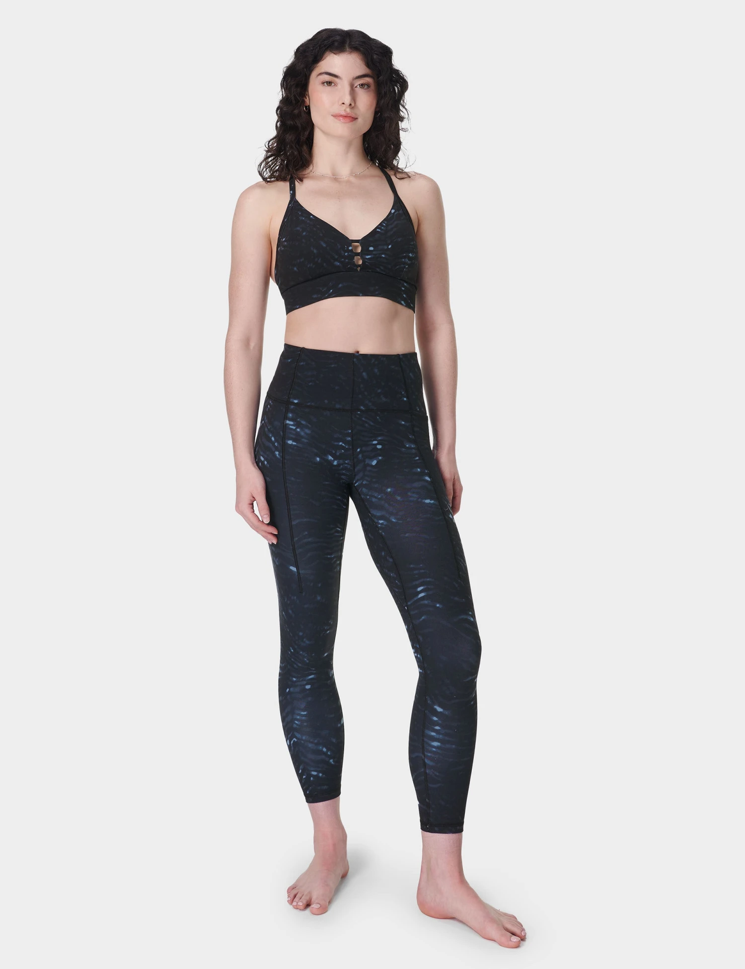 Sweaty Betty Super Soft 7/8 Yoga Leggings - Blue Tundra Tiger Print 8 Sweaty Betty Super Soft 7/8 Yoga Leggings - Blue Tundra Tiger Print - Image 6