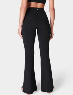 Sweaty Betty Super Soft Flare Yoga Trousers - Black -The Sports Edit Store sweaty betty super soft flare yoga trousers black sb8270s 2