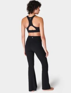 Sweaty Betty Super Soft Flare Yoga Trousers - Black -The Sports Edit Store sweaty betty super soft flare yoga trousers black sb8270s 6