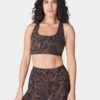Sweaty Betty Super Soft Reversible Bra - Brown Python Print/Cacao Brown 2 Sweaty Betty Super Soft Reversible Bra - Brown Python Print/Cacao Brown -The Sports Edit Store sweaty betty super soft reversible bra brown python print brown sb8779a 1