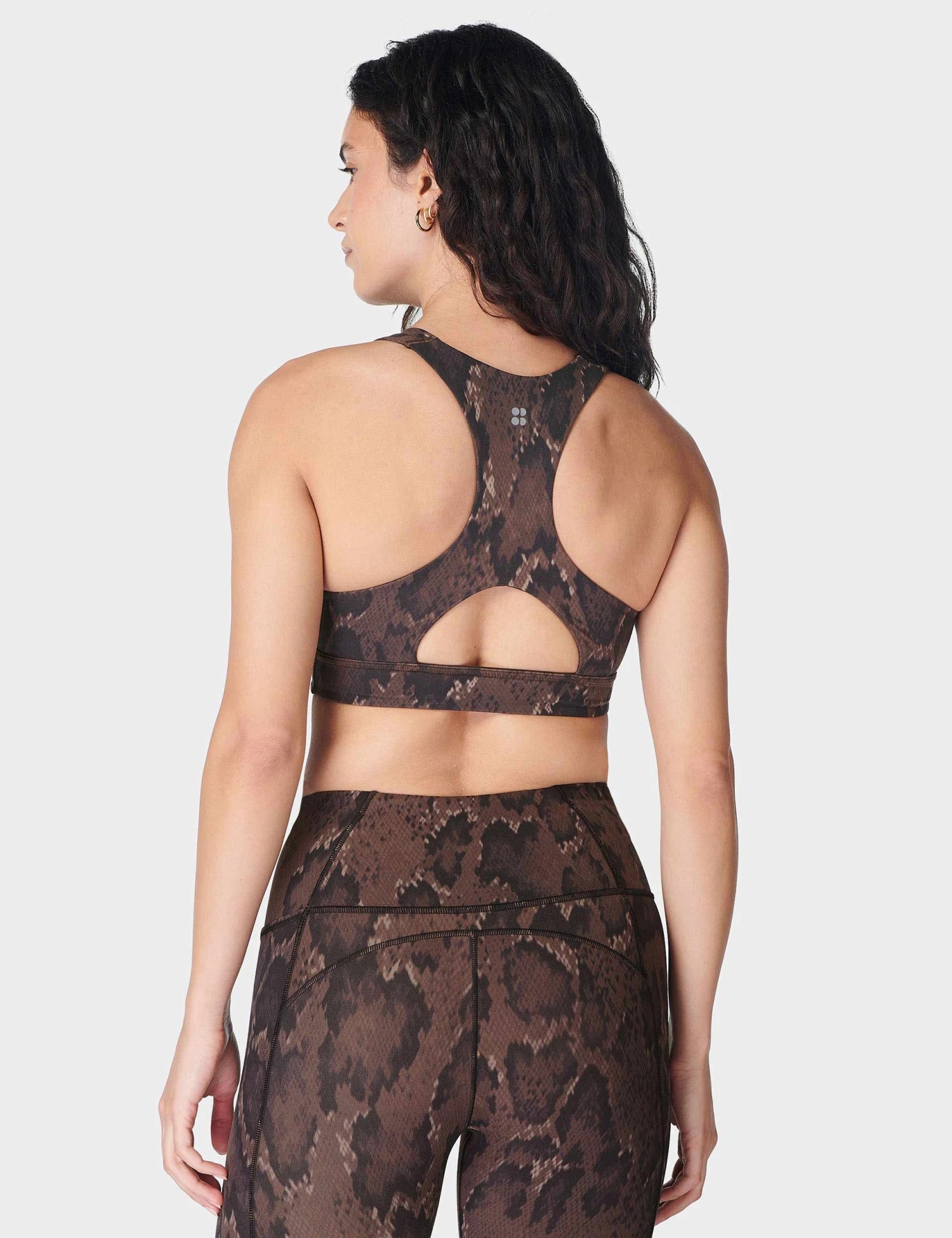 Sweaty Betty Super Soft Reversible Bra - Brown Python Print/Cacao Brown 5 Sweaty Betty Super Soft Reversible Bra - Brown Python Print/Cacao Brown - Image 3