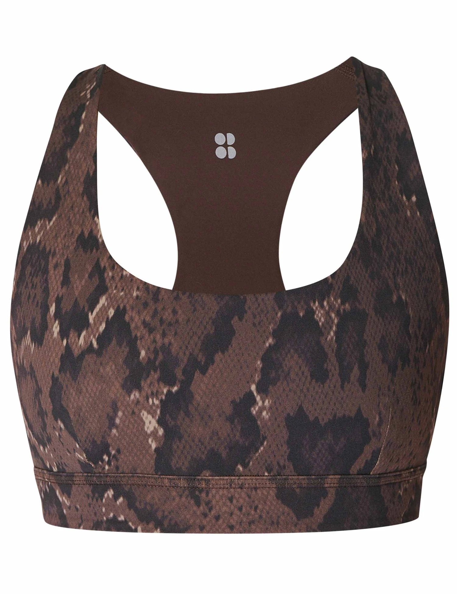 Sweaty Betty Super Soft Reversible Bra - Brown Python Print/Cacao Brown 10 Sweaty Betty Super Soft Reversible Bra - Brown Python Print/Cacao Brown - Image 8