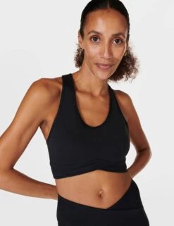 Sweaty Betty Super Soft Ultra-Lite Wrap Bra - Black