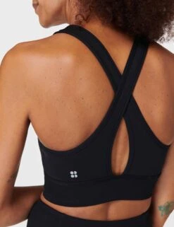 Sweaty Betty Super Soft Ultra-Lite Wrap Bra - Black -The Sports Edit Store sweaty betty super soft ultra lite wrap bra black sb9906 5