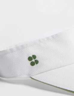 Sweaty Betty The Volley Visor - White/Courtside Green -The Sports Edit Store sweaty betty the volley visor white courtsidegreen sb10225 4